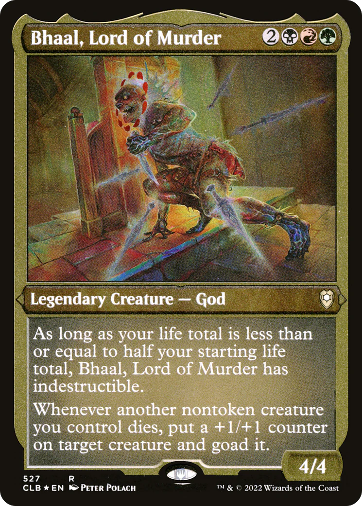 Bhaal, Lord of Murder (CLB-527)  Etched Foil - Commander Legends: Battle for Baldur's Gate