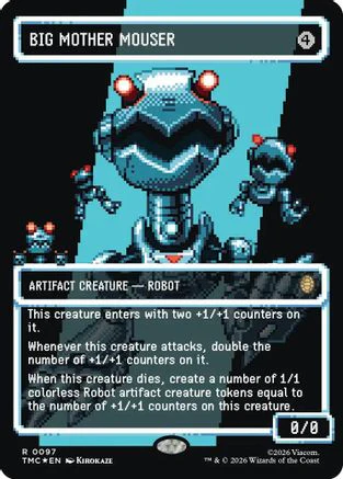 Big Mother Mouser (Borderless) (Surge Foil) (TMC-097)  Foil - Commander: Teenage Mutant Ninja Turtles