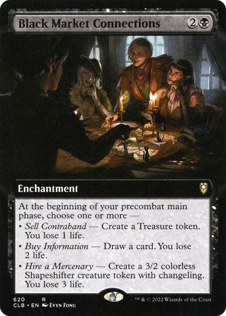 Black Market Connections (Extended Art) (CLB-620)  - Commander Legends: Battle for Baldur's Gate: (Extended Art)