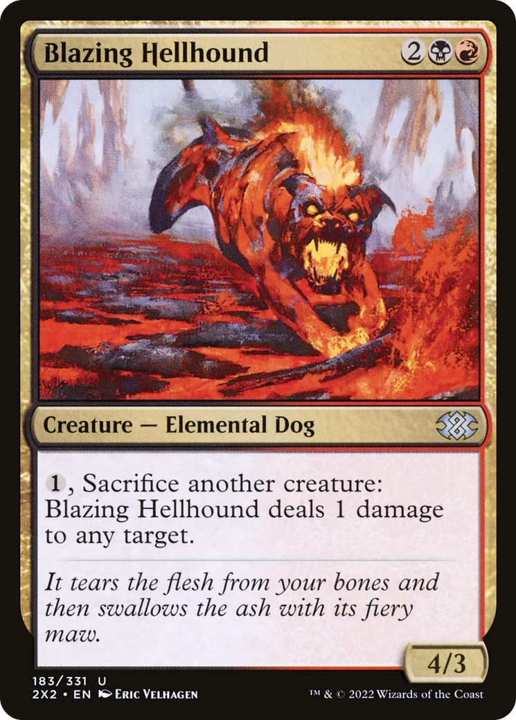 Blazing Hellhound (2X2-183)  Foil - Double Masters 2022