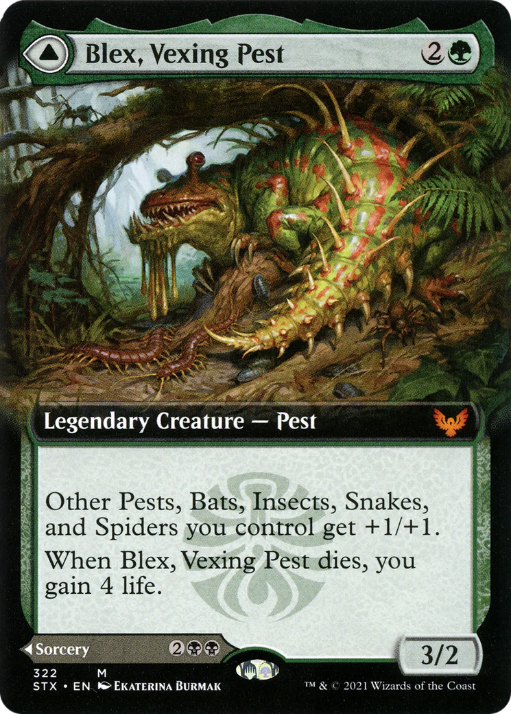 Blex, Vexing Pest (Extended Art) (STX-322) - Strixhaven: School of Mages: (Extended Art) - Image 3