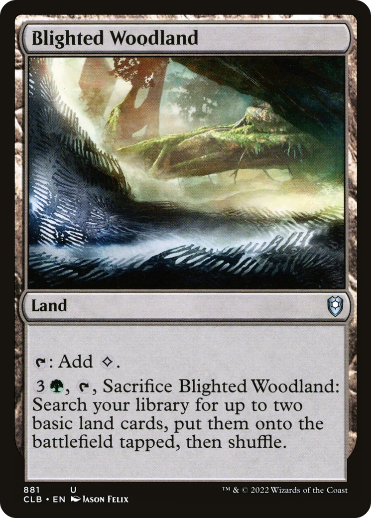 Blighted Woodland (CLB-881)  - Commander Legends: Battle for Baldur's Gate