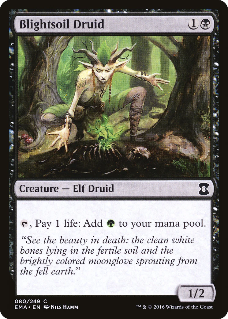 Blightsoil Druid (EMA-080)  Foil - Eternal Masters