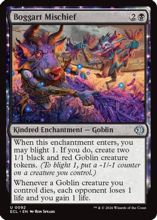 Boggart Mischief (ECL-092)  Foil - Lorwyn Eclipsed