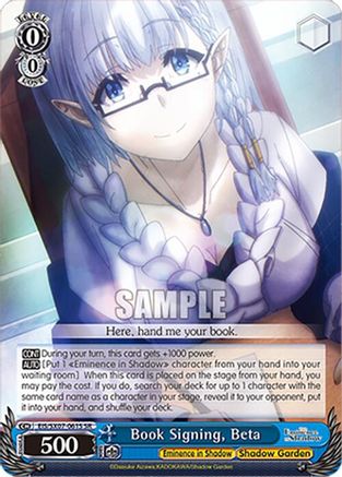 Book Signing, Beta (SR) (EIS/SX07-061S) - The Eminence in Shadow