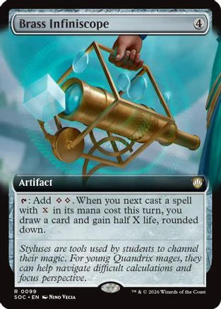 Brass Infiniscope (Extended Art) (SOC-099)  - Commander: Secrets of Strixhaven