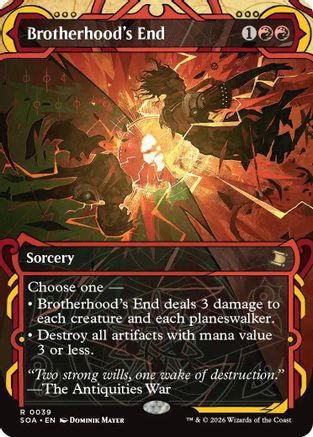 Brotherhood's End (SOA-039)  Foil - Secrets of Strixhaven: Mystical Archive
