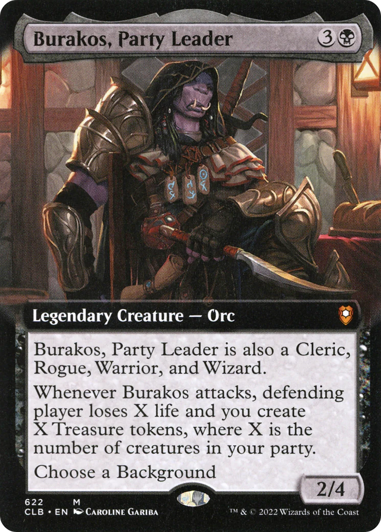 Burakos, Party Leader (Extended Art) (CLB-622)  - Commander Legends: Battle for Baldur's Gate: (Extended Art)