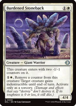 Burdened Stoneback (ECL-008) Foil - Lorwyn Eclipsed