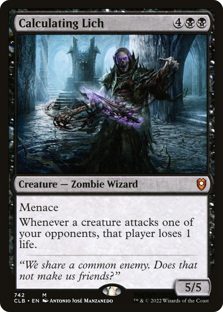 Calculating Lich (CLB-742)  - Commander Legends: Battle for Baldur's Gate