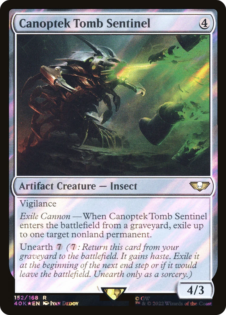 Canoptek Tomb Sentinel (Surge Foil) (40K-152)  Foil - Warhammer 40,000 Commander