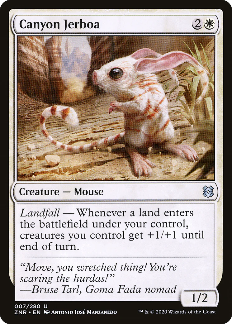 Canyon Jerboa (ZNR-007)  - Zendikar Rising