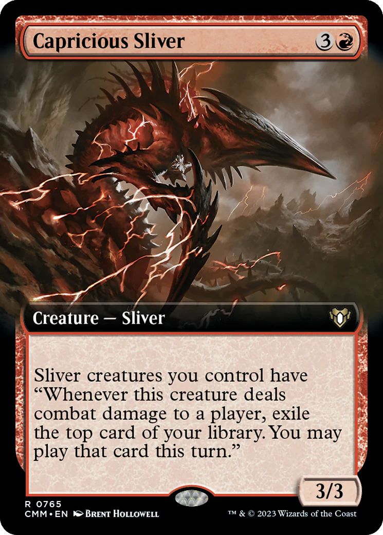 Capricious Sliver (Extended Art) (CMM-765) Foil - Commander Masters: (Extended Art)