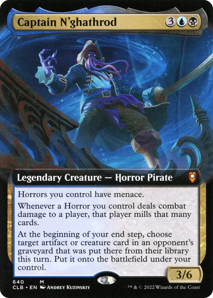 Captain N'ghathrod (Extended Art) (CLB-640)  - Commander Legends: Battle for Baldur's Gate: (Extended Art)