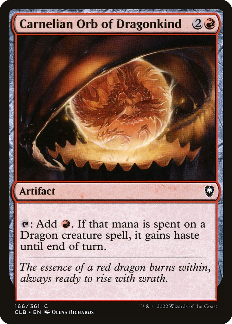 Carnelian Orb of Dragonkind (CLB-166)  Foil - Commander Legends: Battle for Baldur's Gate