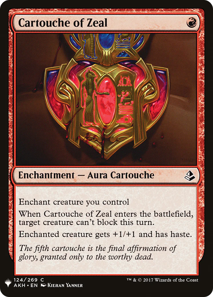 Cartouche of Zeal (LIST-124)  - The List