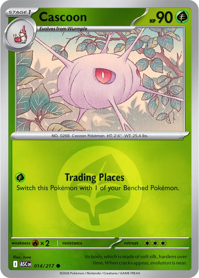 Cascoon (Energy Symbol Pattern) 014  - Reverse Holofoil ME Ascended Heroes - Common
