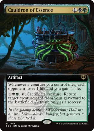 Cauldron of Essence (Extended Art) (SOS-347)  Foil - Secrets of Strixhaven
