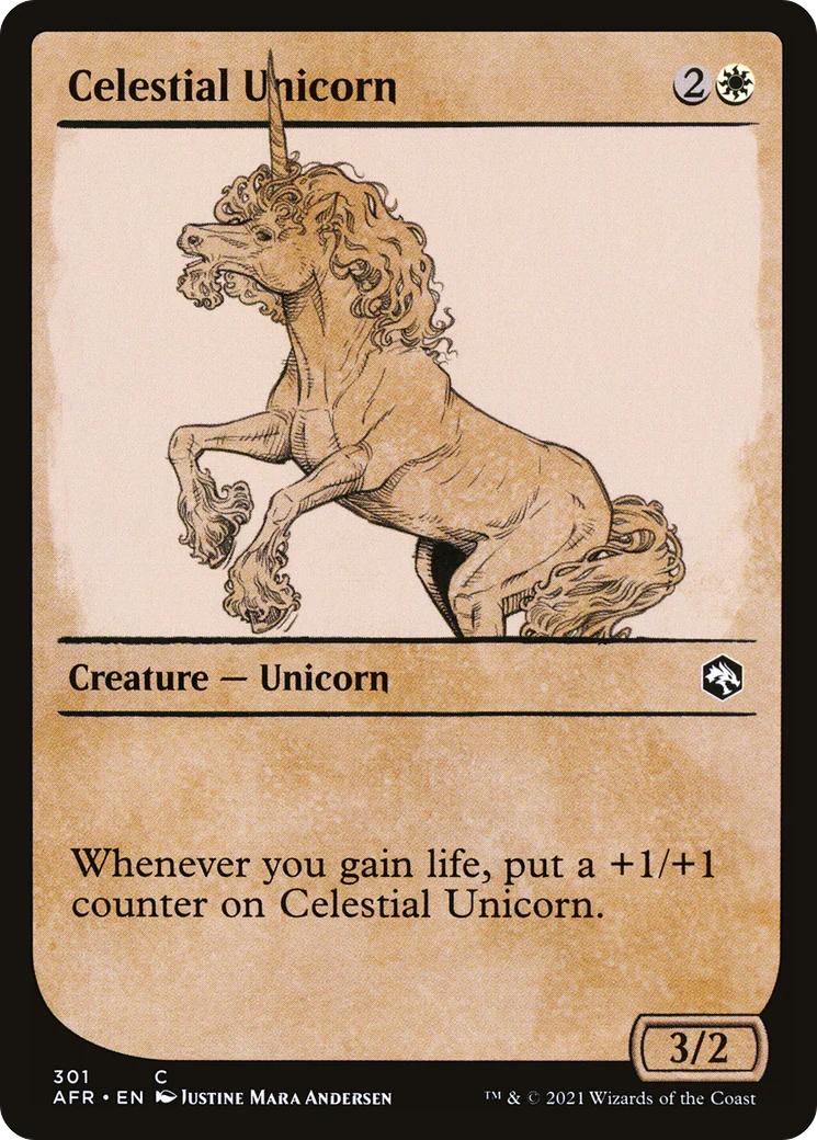 Celestial Unicorn (Showcase) (AFR-301)  Foil - Adventures in the Forgotten Realms: (Showcase)