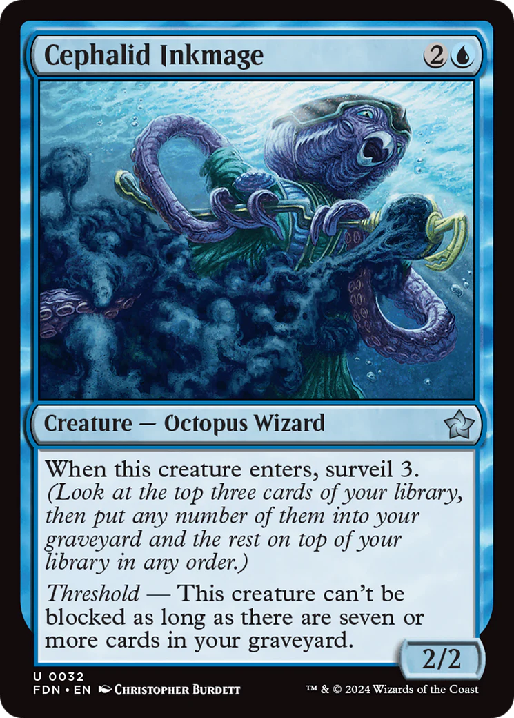 Cephalid Inkmage (FDN-032) Foil - Foundations