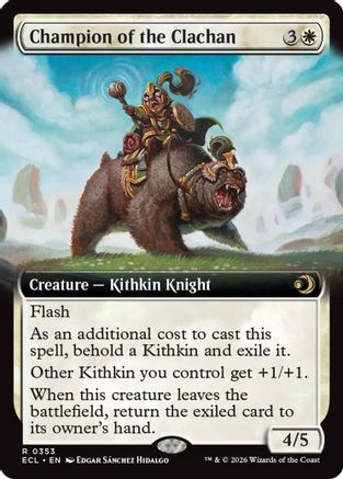 Champion of the Clachan (Extended Art) (ECL-353) Foil - Lorwyn Eclipsed