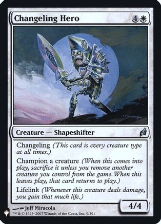 Changeling Hero (LIST-009) Foil - The List Reprints