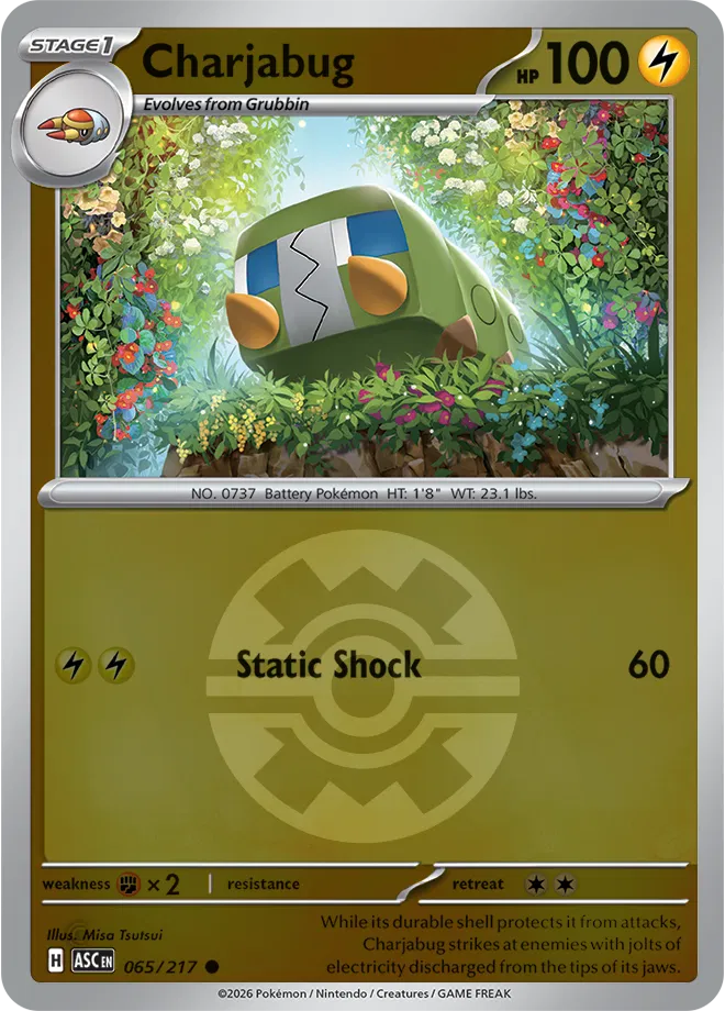 Charjabug (Quick Ball) 065  - Reverse Holofoil ME Ascended Heroes - Common