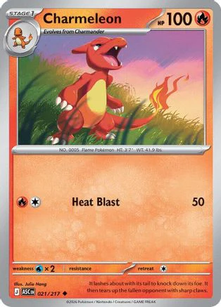 Charmeleon 021  - Reverse Holofoil ME Ascended Heroes - Uncommon
