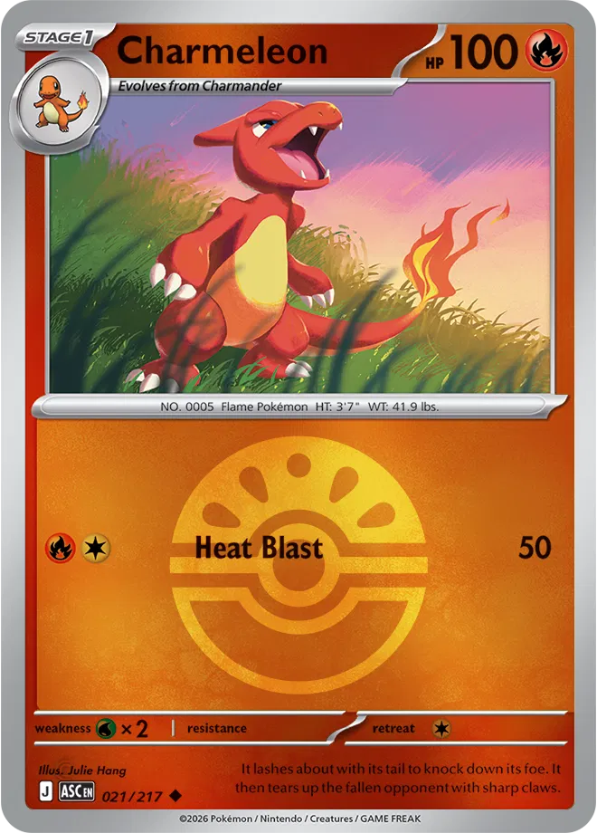 Charmeleon (Quick Ball) 021  - Reverse Holofoil ME Ascended Heroes - Uncommon