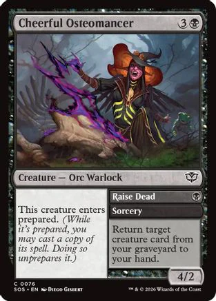 Cheerful Osteomancer (SOS-076)  - Secrets of Strixhaven