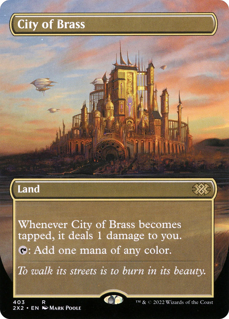 City of Brass (Borderless) (2X2-403)  Foil - Double Masters 2022