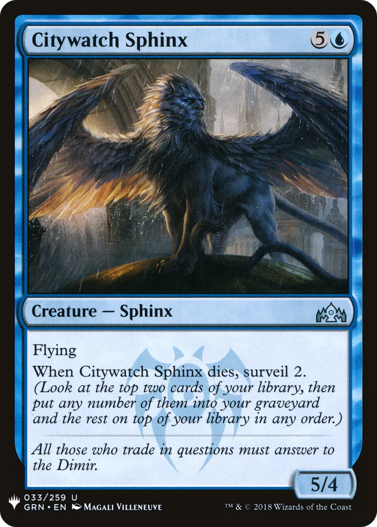 Citywatch Sphinx (LIST-033)  - The List