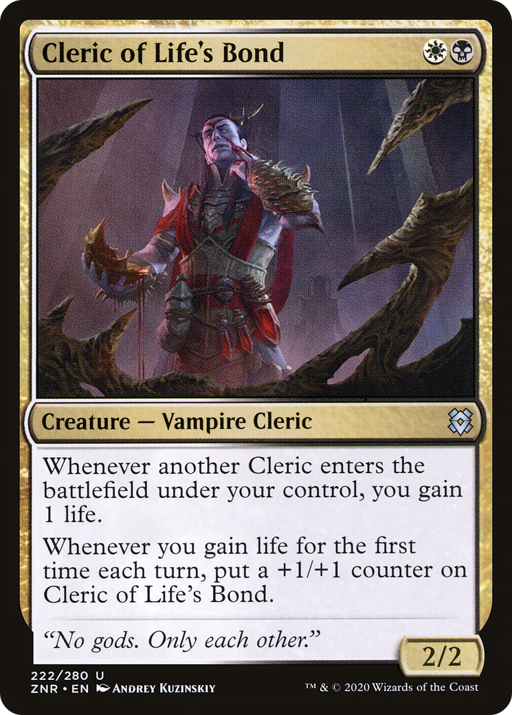 Cleric of Life's Bond (ZNR-222)  - Zendikar Rising