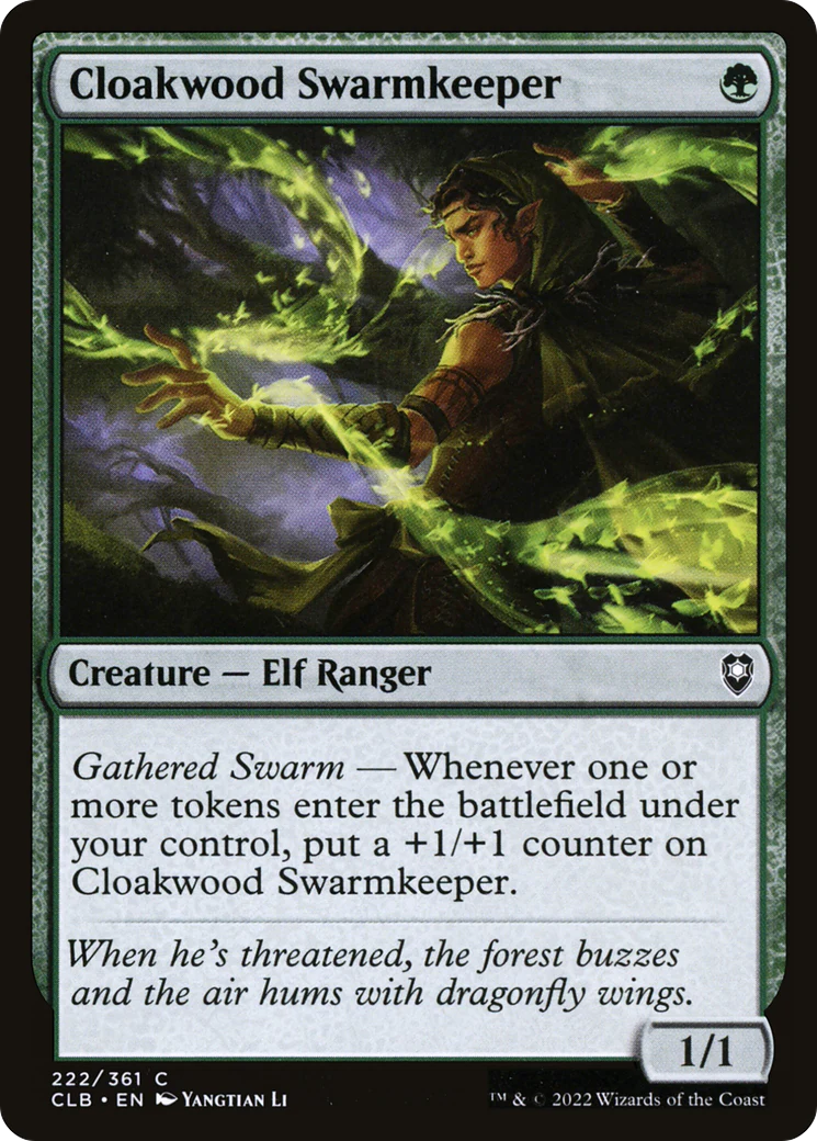 Cloakwood Swarmkeeper (CLB-222)  Foil - Commander Legends: Battle for Baldur's Gate