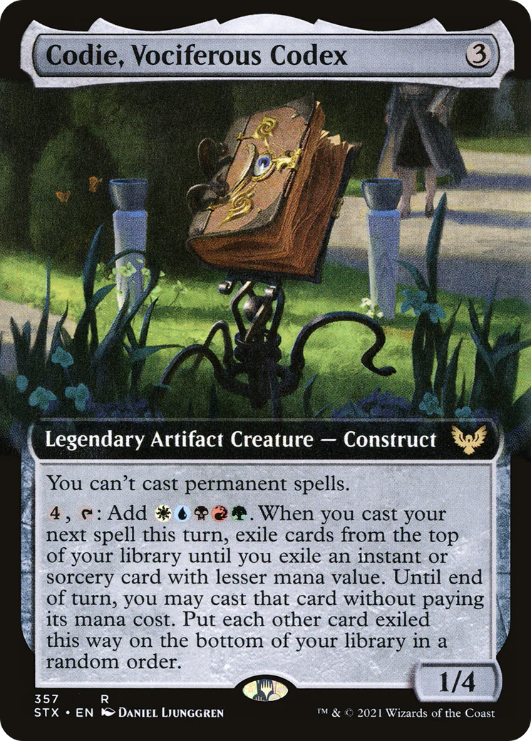 Codie, Vociferous Codex (Extended Art) (STX-357)  - Strixhaven: School of Mages: (Extended Art)