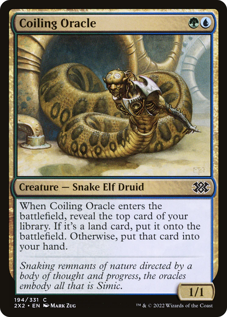 Coiling Oracle (2X2-194)  Foil - Double Masters 2022
