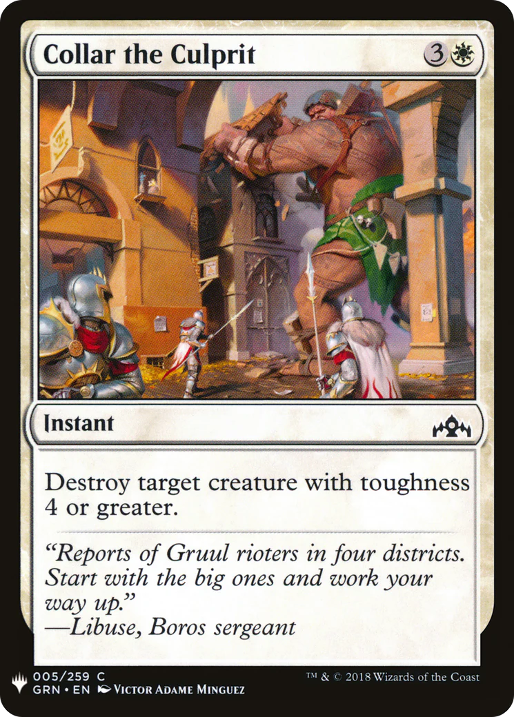 Collar the Culprit (LIST-GRN-5)  - The List
