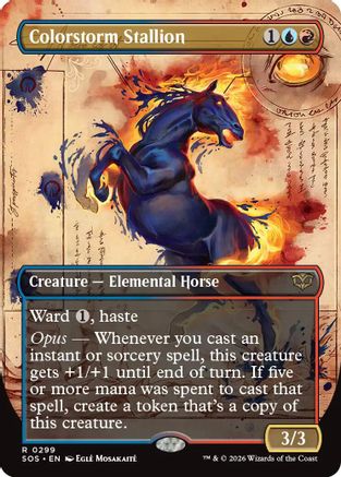 Colorstorm Stallion (Borderless) (SOS-299)  - Secrets of Strixhaven