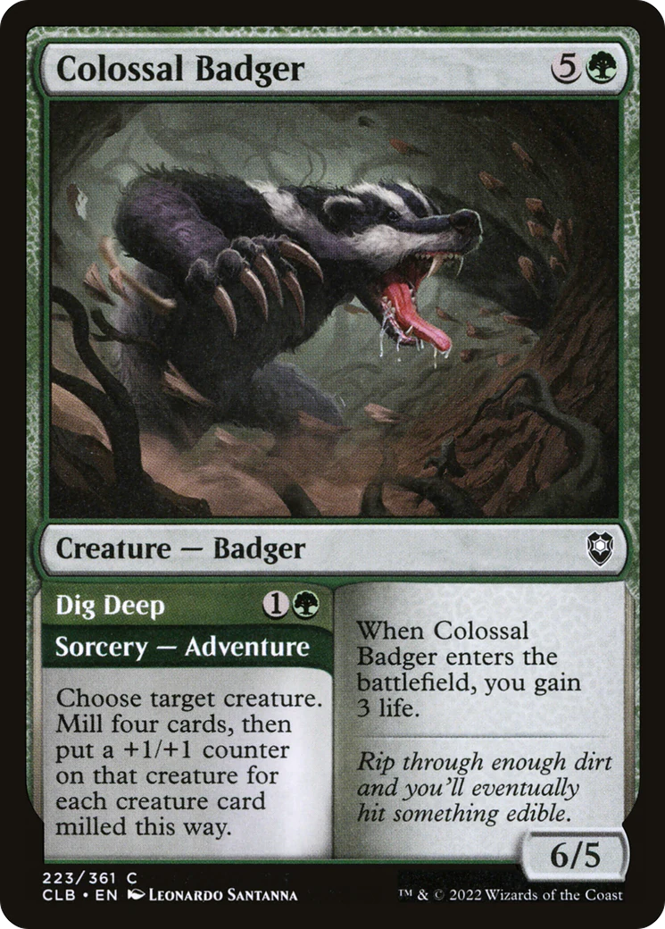 Colossal Badger (CLB-223) Foil - Commander Legends: Battle for Baldur's Gate