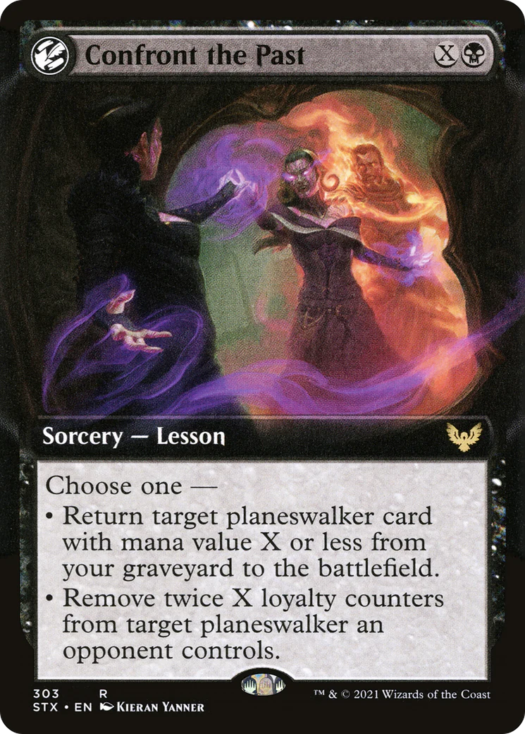 Confront the Past (Extended Art) (STX-303)  - Strixhaven: School of Mages: (Extended Art, lesson)