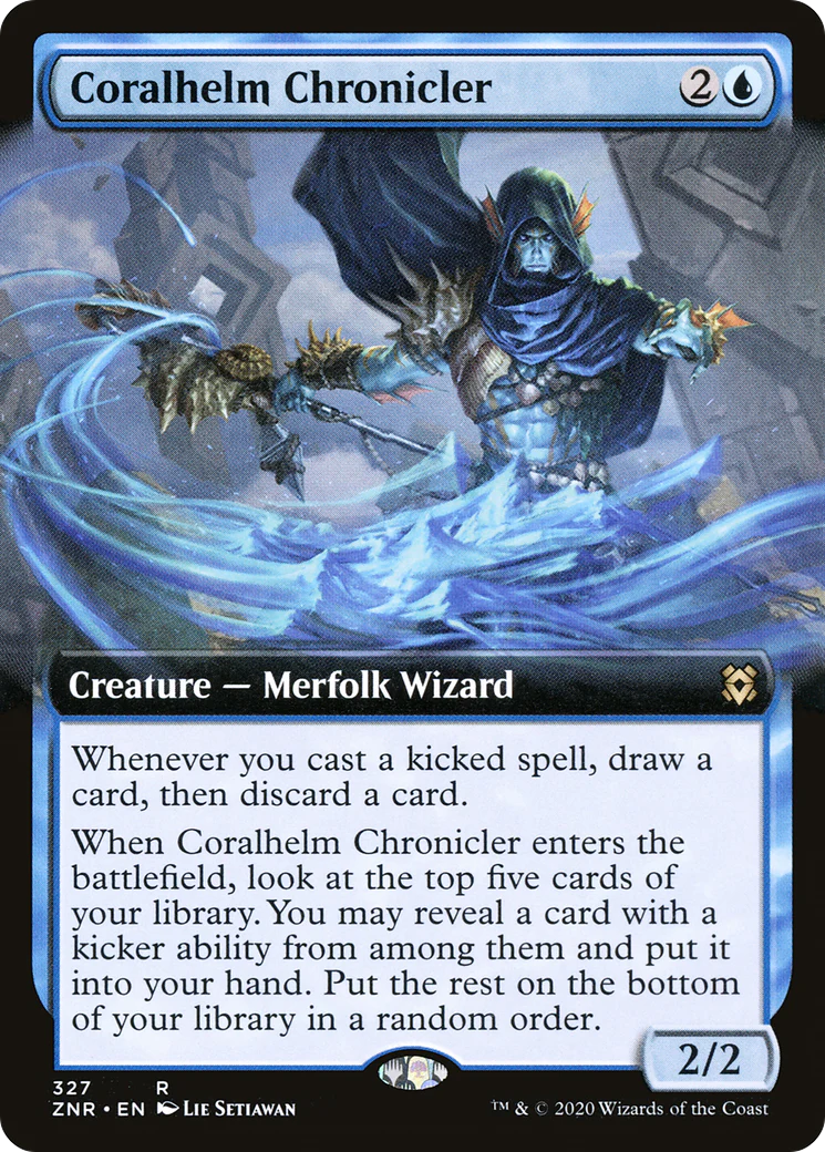 Coralhelm Chronicler (Extended Art) (ZNR-327)  Foil - Zendikar Rising