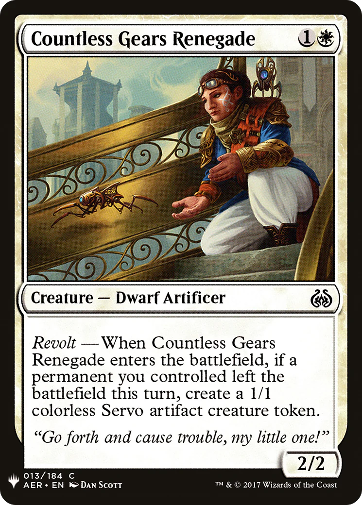 Countless Gears Renegade (LIST-AER-13)  - The List
