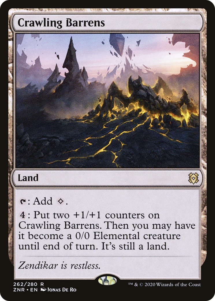 Crawling Barrens (ZNR-262) Foil - Zendikar Rising