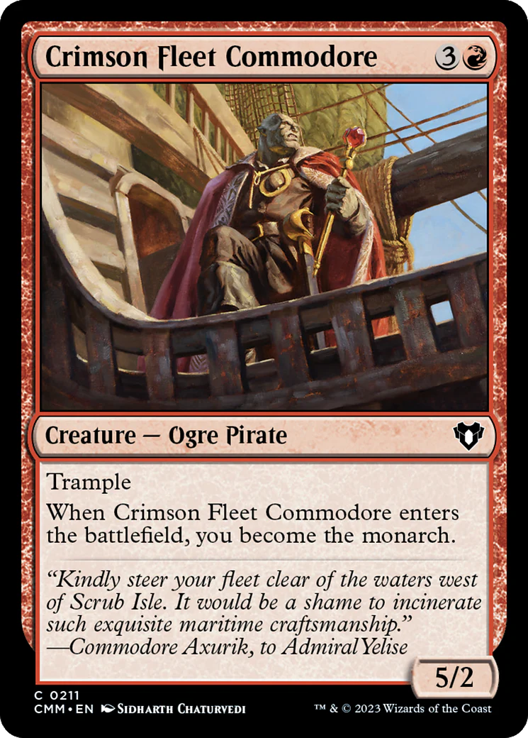 Crimson Fleet Commodore (CMM-211)  Foil - Commander Masters