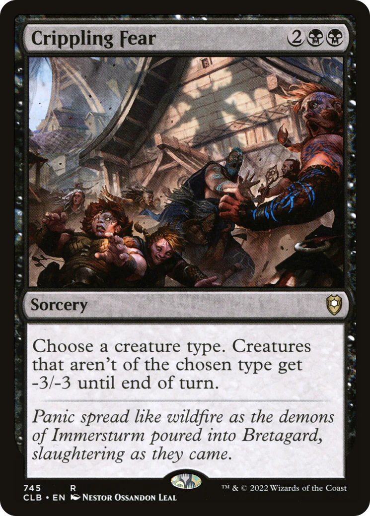 Crippling Fear (CLB-745)  - Commander Legends: Battle for Baldur's Gate