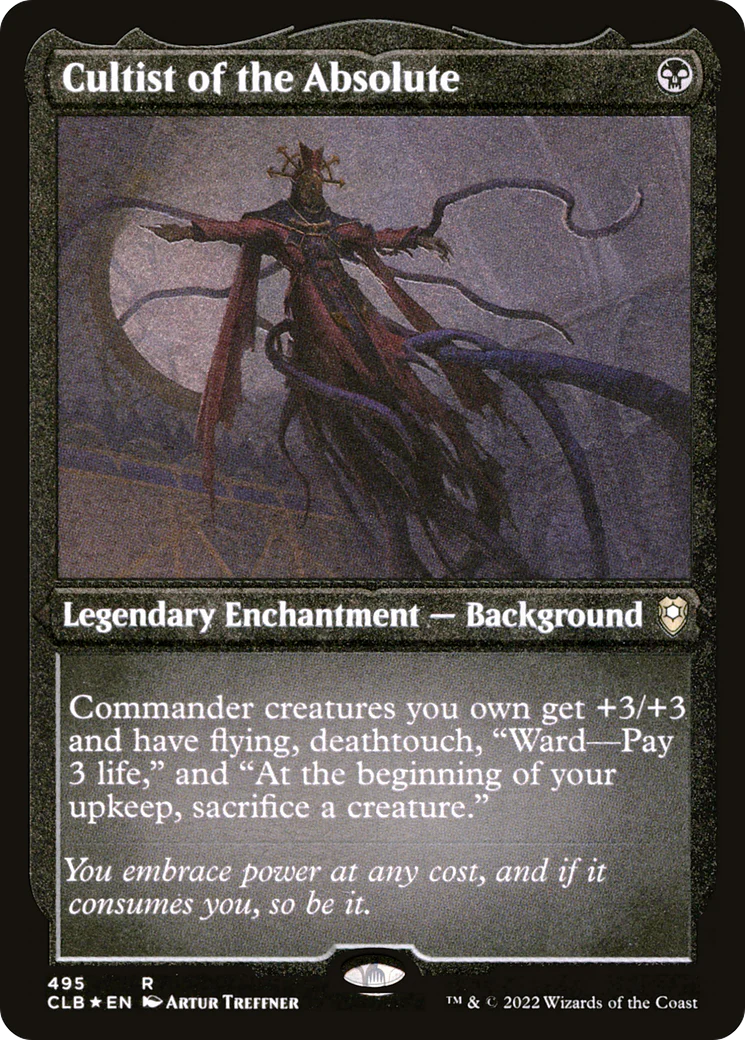 Cultist of the Absolute (CLB-495)  Etched Foil - Commander Legends: Battle for Baldur's Gate
