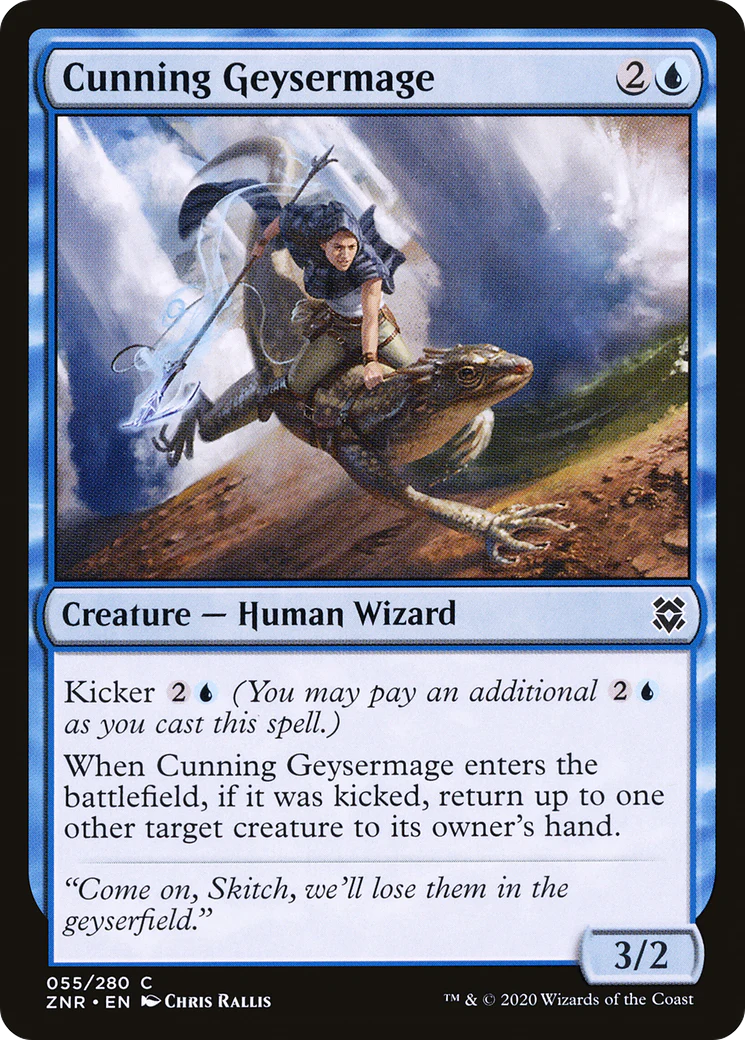 Cunning Geysermage (ZNR-055) Foil - Zendikar Rising