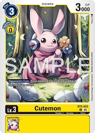 Cutemon (Reprint) (BT5-033) - Advanced Booster Digimon Generation Foil