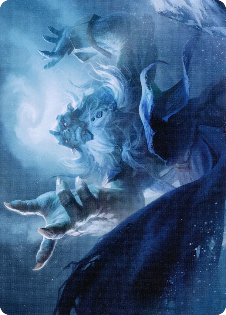 Cyclone Summoner // Cyclone Summoner (ASKHM-013) - Art Series: Kaldheim (Borderless) - Image 3