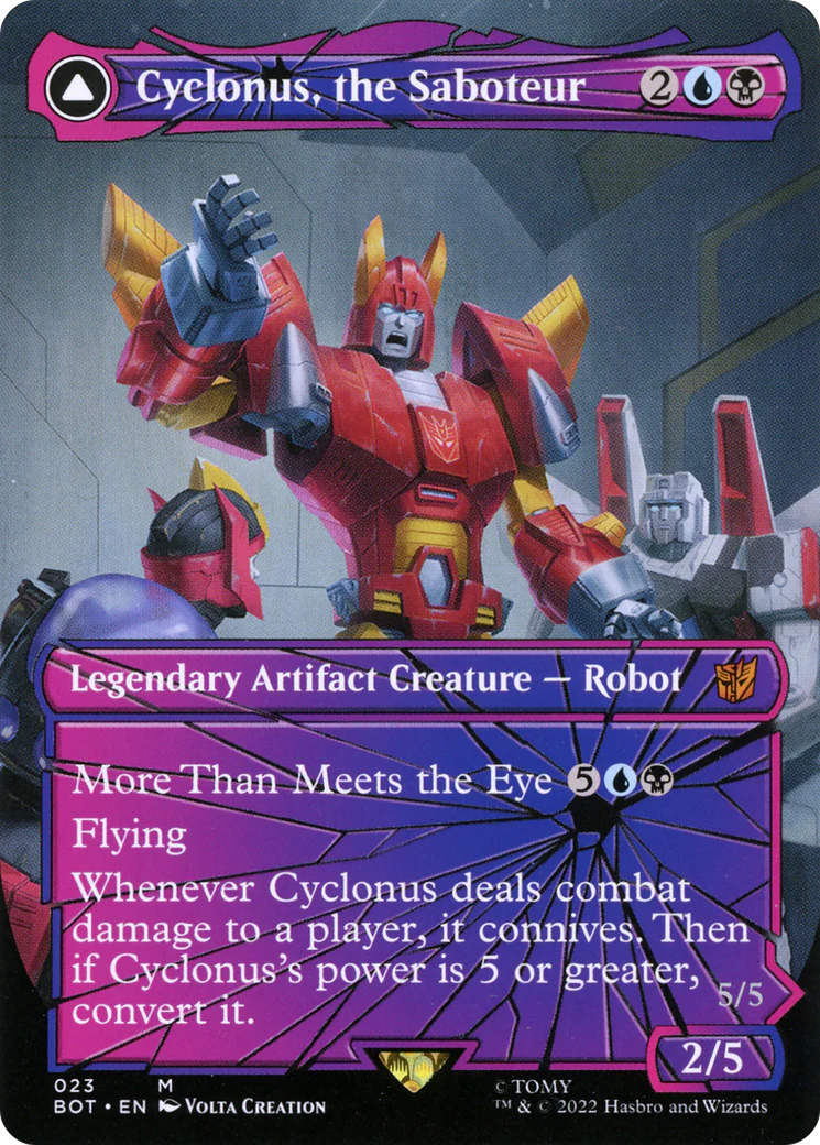 Cyclonus, the Saboteur (Shattered Glass) (BOT-023)  - Transformers: (convertdfc, shatteredglass) (Borderless)